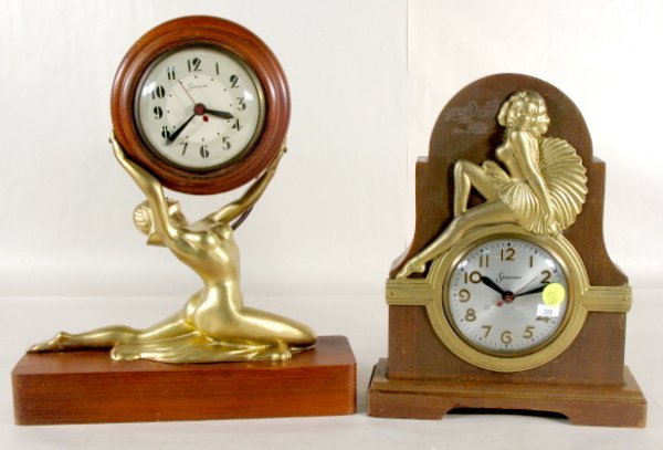 2 Mastercrafters Sessions Art Deco Mantle Clocks