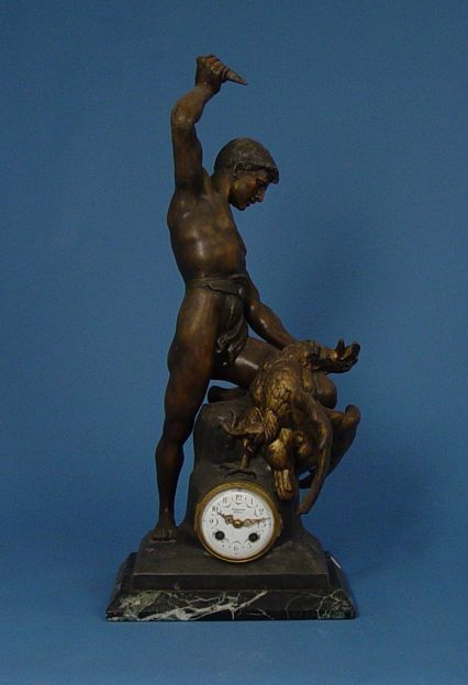 Communist Motif French Figural Mantel Clock
