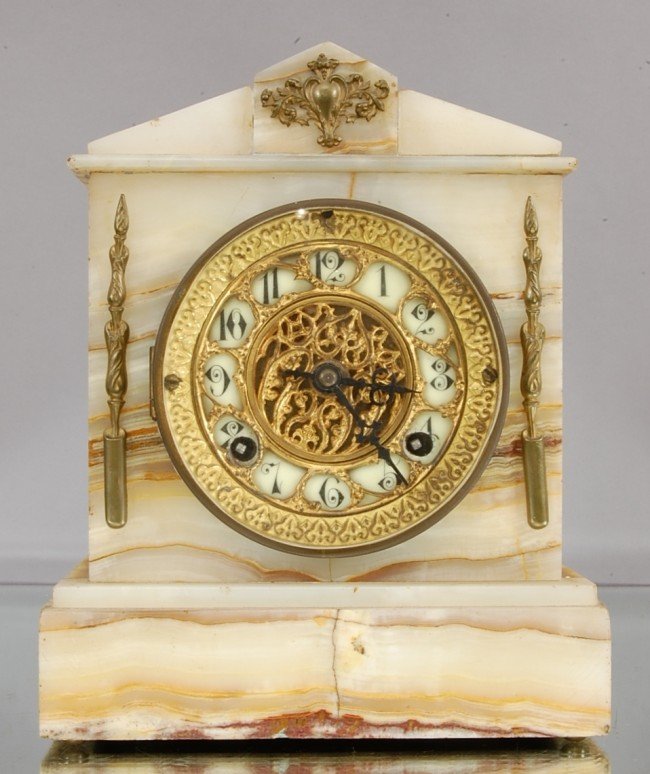 French Empire style Onyx Mantel clock