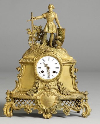 French Gilt Bronze Shelf Clock