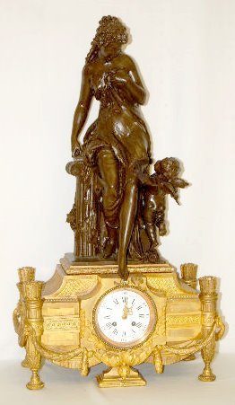 Marti Figural Mantel Clock – Lady and Cherub