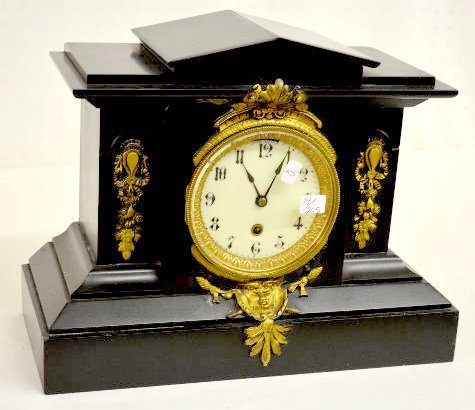 Boston Slate Tandem Wind Mantel Clock