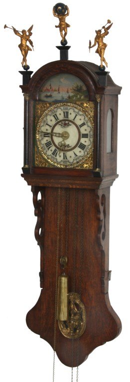 Oak Wall Hanging Dutch Hood Clock