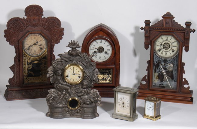 6 CLOCKS WELCH BEEHIVE CAST IRON AMERICAN 1890