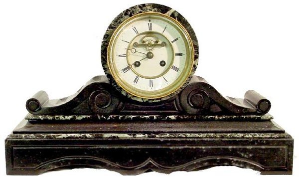 French Marble Open Escapement Mantel Clock