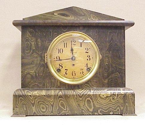 Seth Thomas Mantle Clock, Grain Painted, 12″ Tall