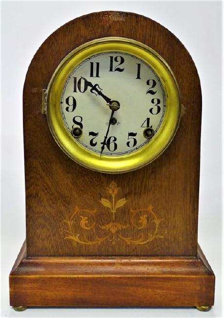 SETH THOMAS INLAID MAHOGANY CASE BEEHIVE CLOCK