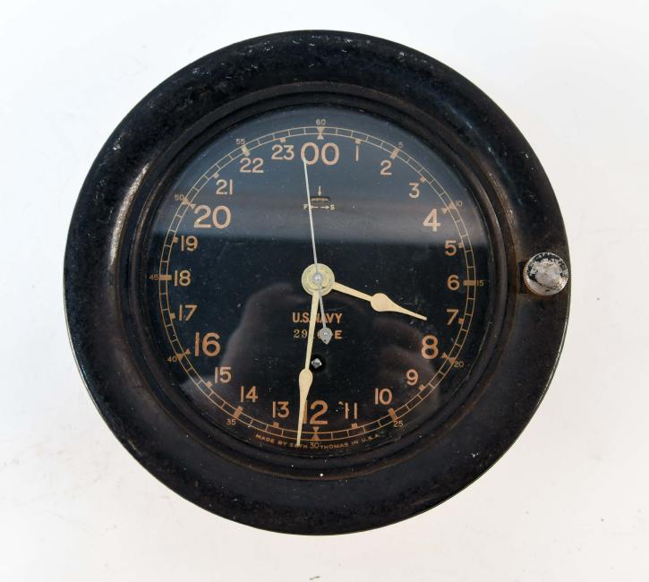 SETH THOMAS US NAVY WWII SHIPS DECK CLOCK