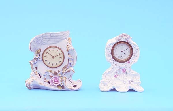 Two Small New Haven Porcelain Clocks