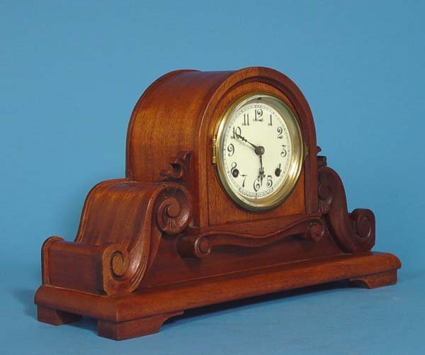 New Haven Carved Tambour Mantel Clock