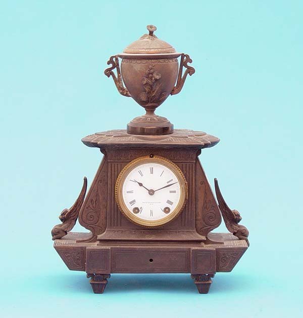 Seth Thomas & Sons Iron Urn Top Mantel Clock