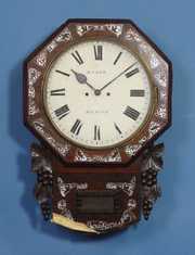 English 2  Fusee Drop Dial Inlayed Wall Clock