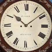 English 2  Fusee Drop Dial Inlayed Wall Clock