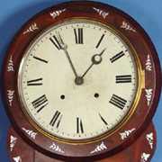 English Inlayed Rosewood Wall Clock