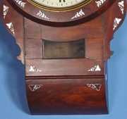 English Inlayed Rosewood Wall Clock