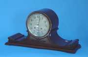 Waltham Walnut Scrolled Tambour Mantel Clock