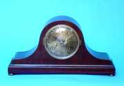 Inlaid Mahogany Tambour Mantel Clock