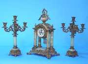 Gilbert Open Escapement Portico Clock Set