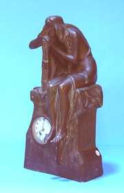 Art Nouveau Figural Plaster Mantel Clock