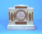 Classic Greek Style Onyx Mantel Clock