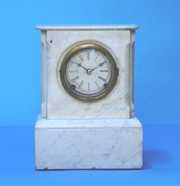 Waterbury White Marble Mantel Clock