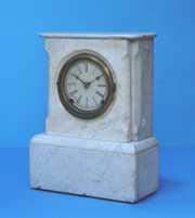 Waterbury White Marble Mantel Clock