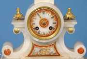 Victorian Alabaster Shelf Clock With Dome