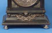 French Ebony And Silver Bracket Clock