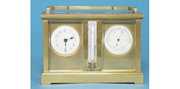 Brass Compendium Carriage Clock  Barometer