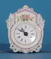 Miniature German Jokel Porcelain Wall Clock