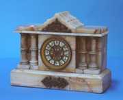 Japy Freres White Onyx Mantel Clock