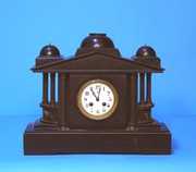 Japy Freres Black Marble Column Clock