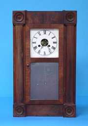 Early Miniature Flat Column Weight Clock