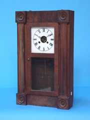 Early Miniature Flat Column Weight Clock