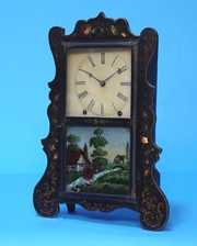 T.S. Sperry Inlayed & Stenciled Shelf Clock