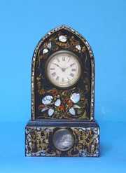 American Iron Beehive Inlaid Mantel Clock