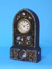 American Iron Beehive Inlaid Mantel Clock