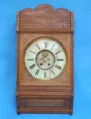 Unusual Open Escapement Pine Wall Clock