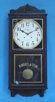 30 Day  Waterbury Oak Regulator Wall Clock