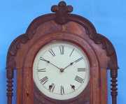 Anglo American Inlaid Walnut Wall Clock