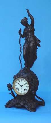 Ansonia Single Standing Statue Mantel Clock