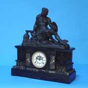 New Haven Seated Warrior Statue Mantel Clock