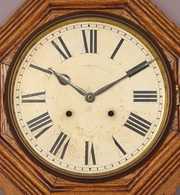 Ansonia Oak Schoolhouse Wall Clock