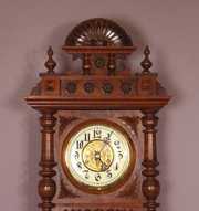 German Open Well Walnut Wall Clock