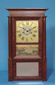 R & J B Terry Mahogany Empire Shelf Clock