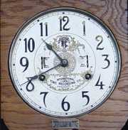 Large Oak Punch Time Wall Clock