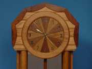 Large Oak & Walnut Custom Shelf Clock