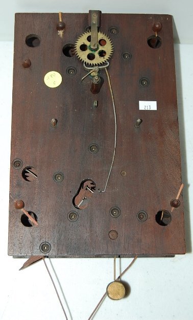 Large Antique Wood Clock Works