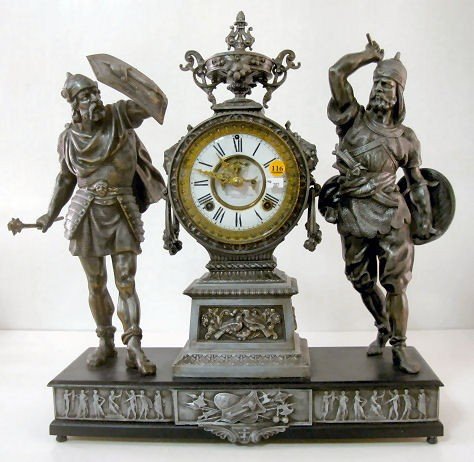 Ansonia “Combatants” Double Statue Clock