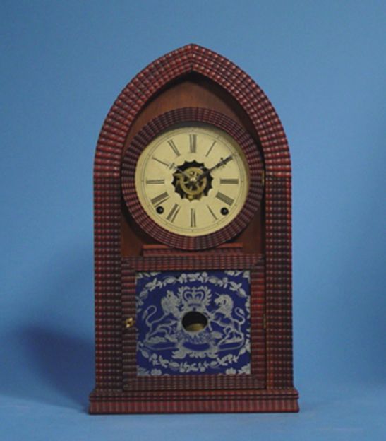 E.N. Welch Ripple Front Beehive Mantel Clock